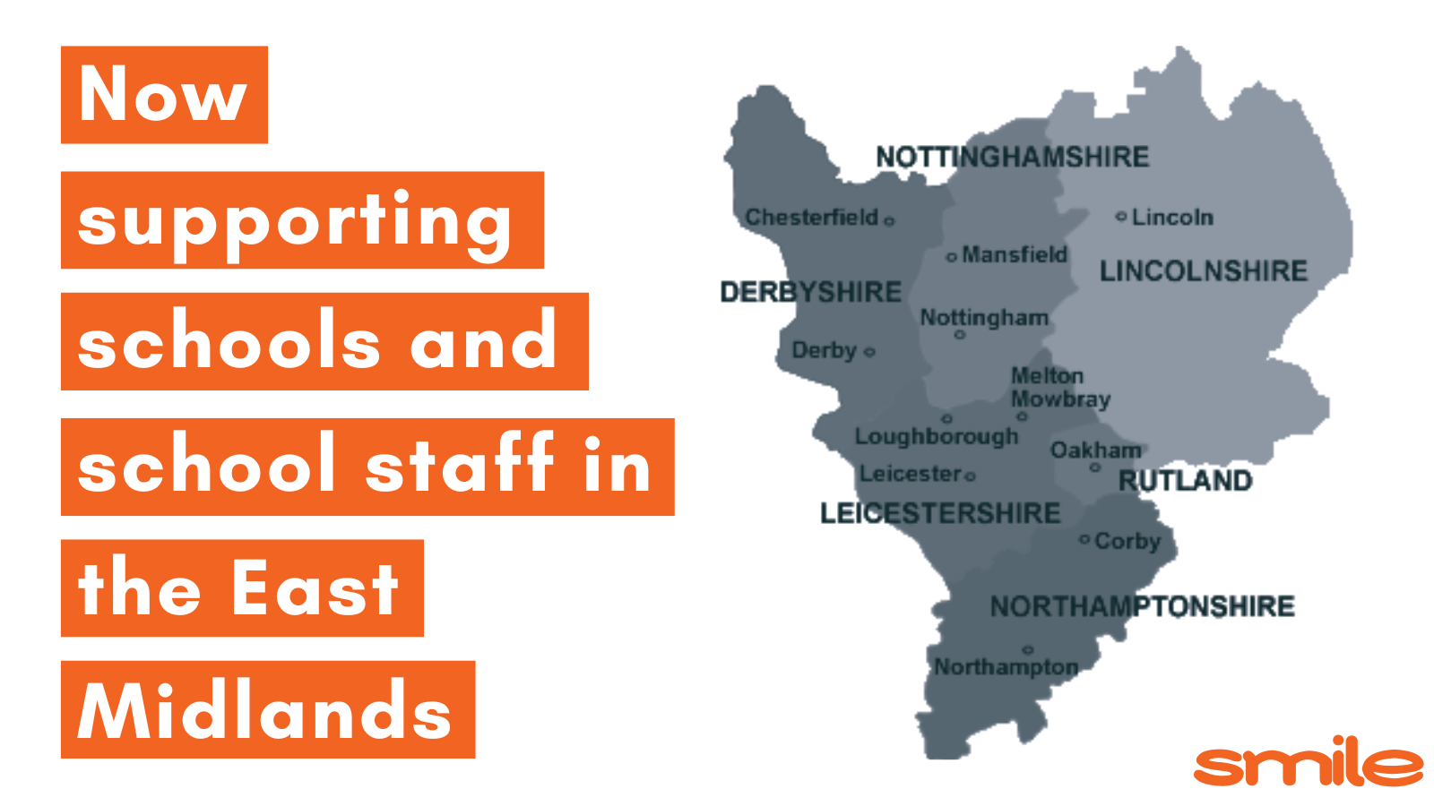 Now supporting schools and school staff in the East Midlands