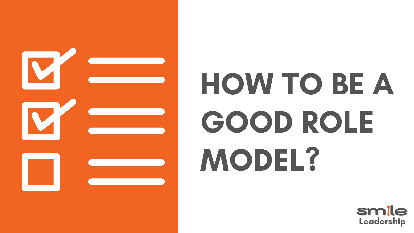 How to be a good role model for your staff & students